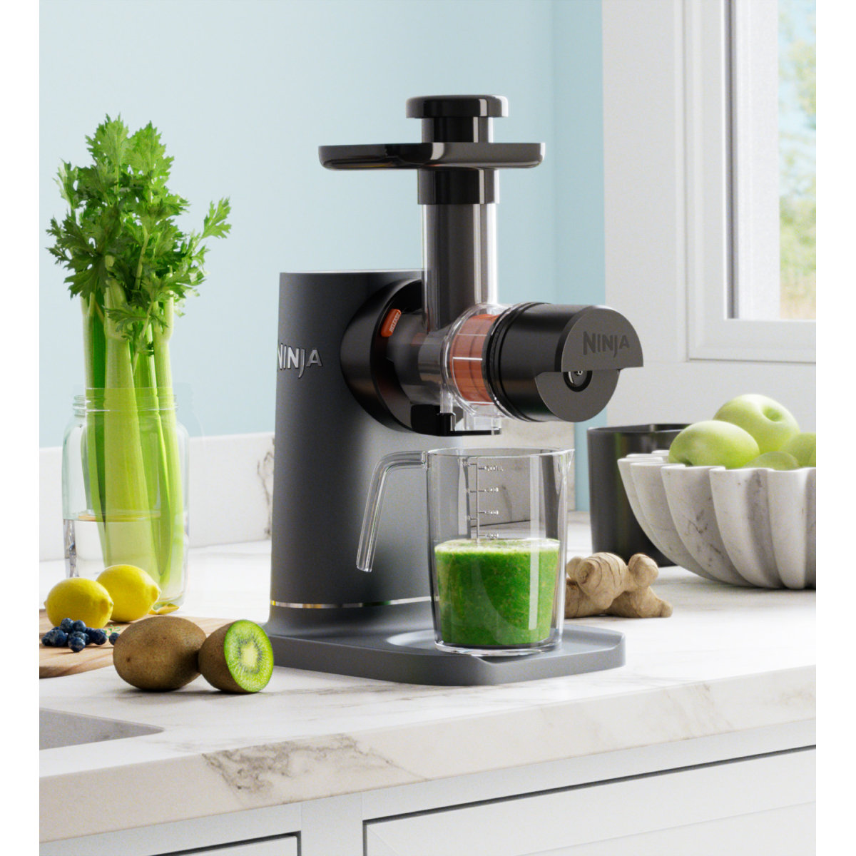 Ninja® NeverClog Cold Press Juicer with Total Pulp Control, 2 Pulp Functions